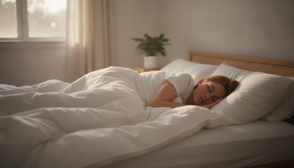teenager sleeping peacefully healthy skin